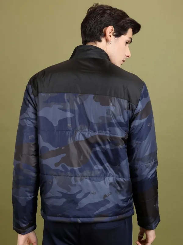 Men Printed Puffer Jacket