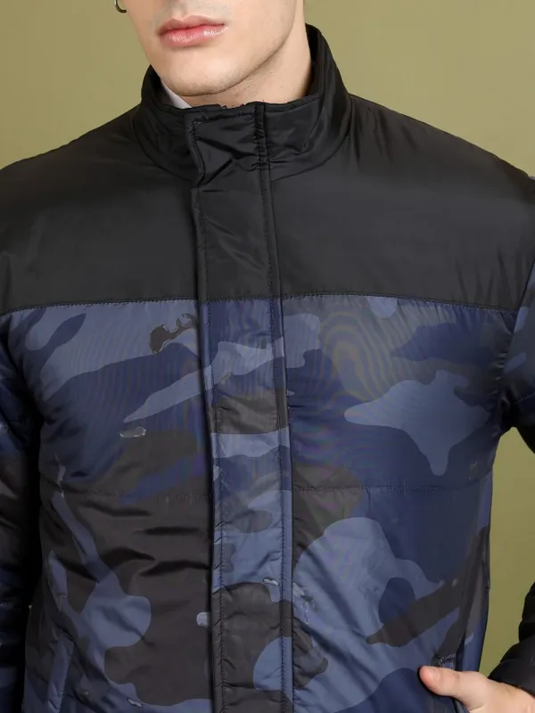 Men Printed Puffer Jacket
