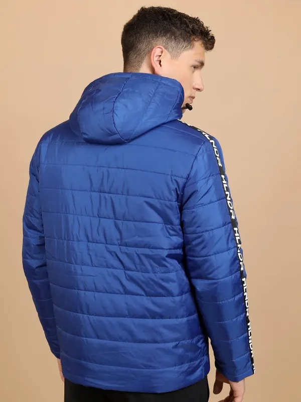 Highlander Men Blue Solid Padded Jacket
