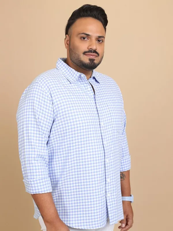  Xtra Ordinary By Highlander Men White Checked Regular Fit Casual Shirts