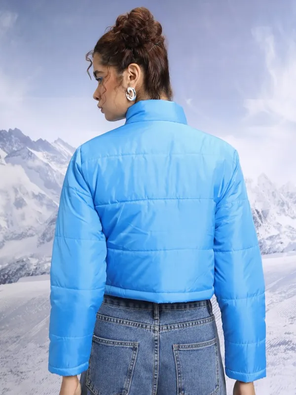  Tokyo Talkies Women Blue Puffer Jacket Jackets