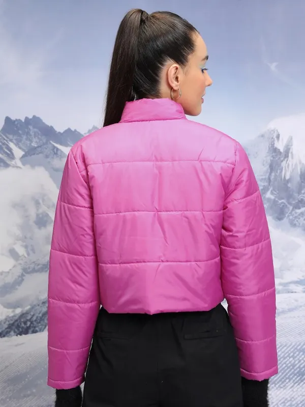  Tokyo Talkies Women Pink Puffer Jacket Jackets