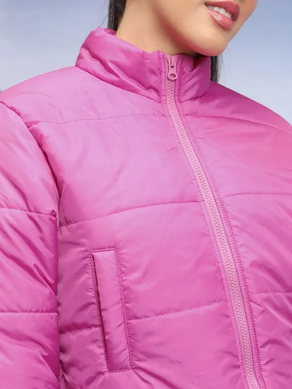  Tokyo Talkies Women Pink Puffer Jacket Jackets