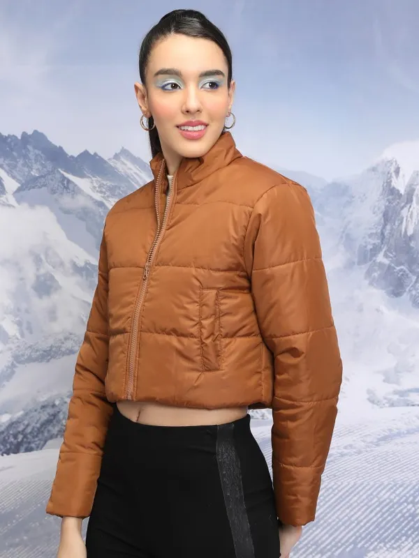  Tokyo Talkies Women Brown Puffer Jacket Jackets