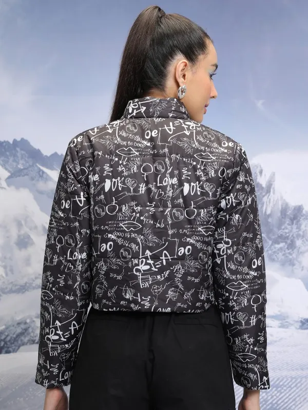  Tokyo Talkies Women Black Puffer Jacket Jackets