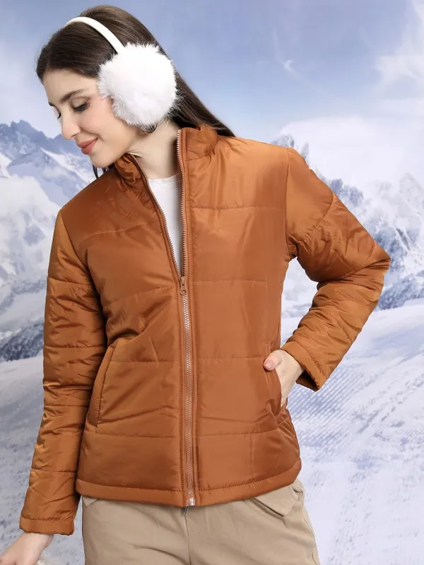  Tokyo Talkies Women Brown Puffer Jacket Jackets