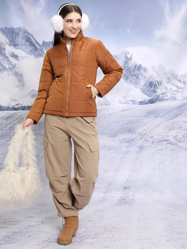  Tokyo Talkies Women Brown Puffer Jacket Jackets