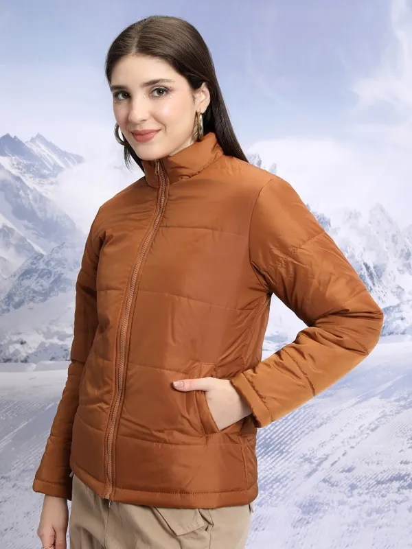  Tokyo Talkies Women Brown Puffer Jacket Jackets