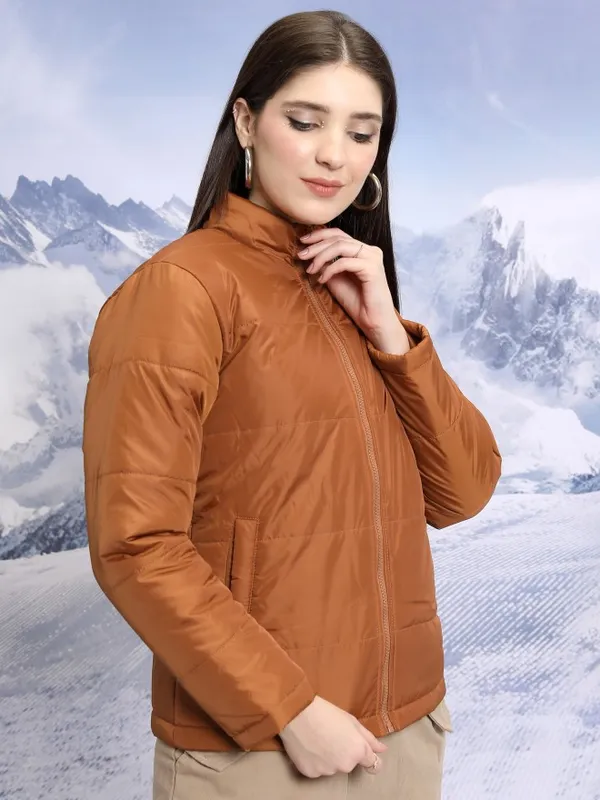  Tokyo Talkies Women Brown Puffer Jacket Jackets