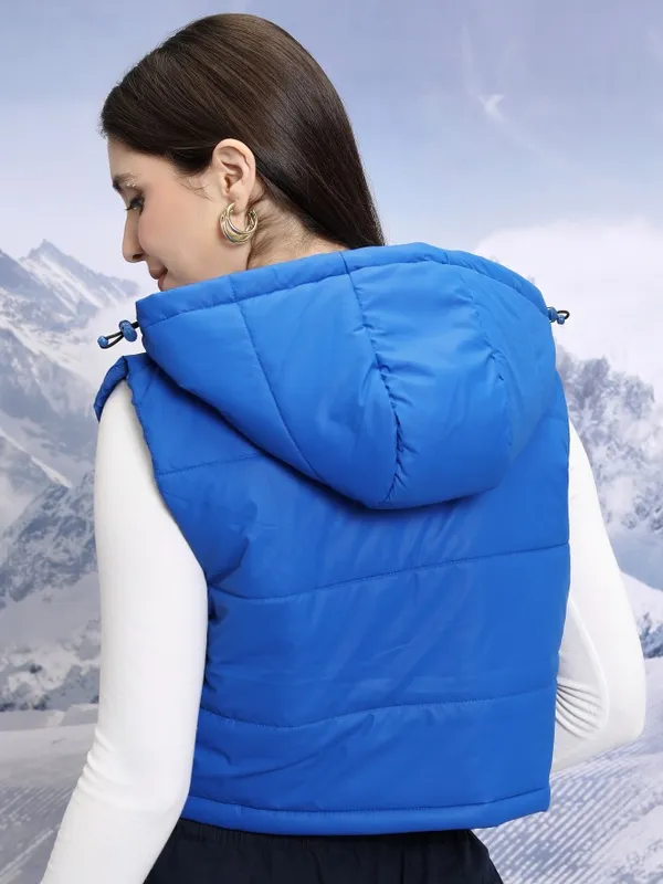  Tokyo Talkies Women Blue Padded Jacket Jackets