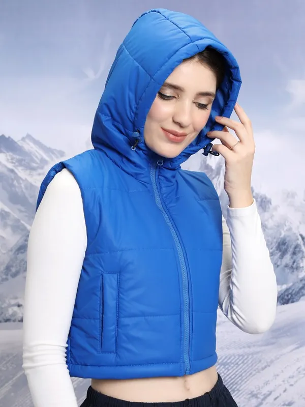  Tokyo Talkies Women Blue Padded Jacket Jackets