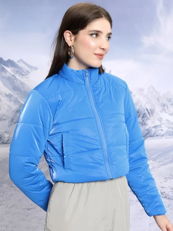  Tokyo Talkies Women Blue Puffer Jacket Jackets