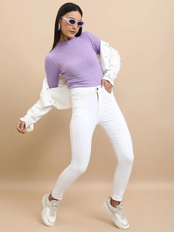 Tokyo Talkies Women White Skinny Fit Stretchable Jeans