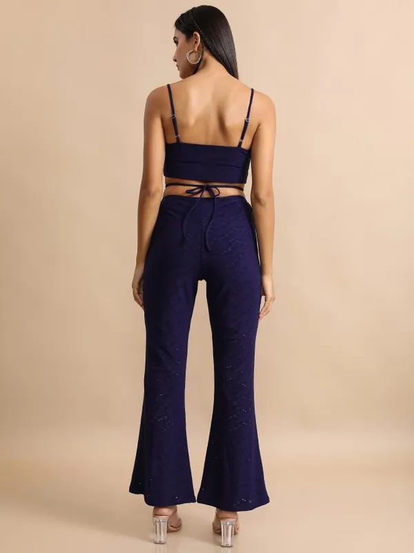 Tokyo Talkies Women Navy Blue Top With Trouser