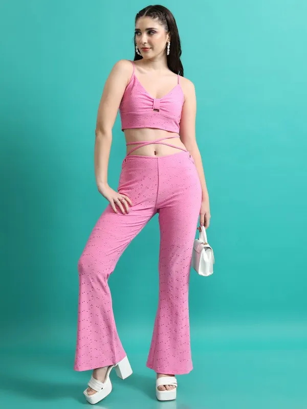  Tokyo Talkies Women Pink Co-Ords