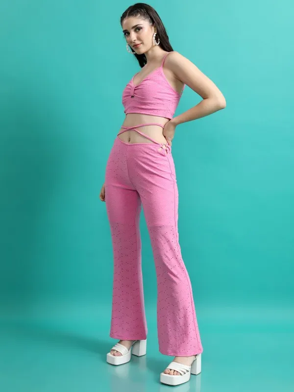  Tokyo Talkies Women Pink Co-Ords