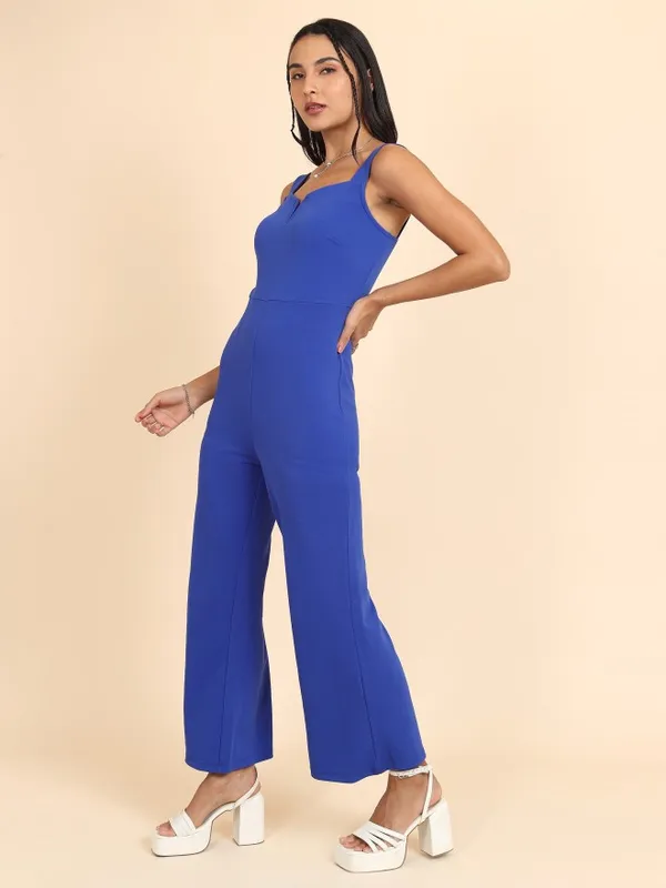 Tokyo Talkies Women Blue Solid Jumpsuits