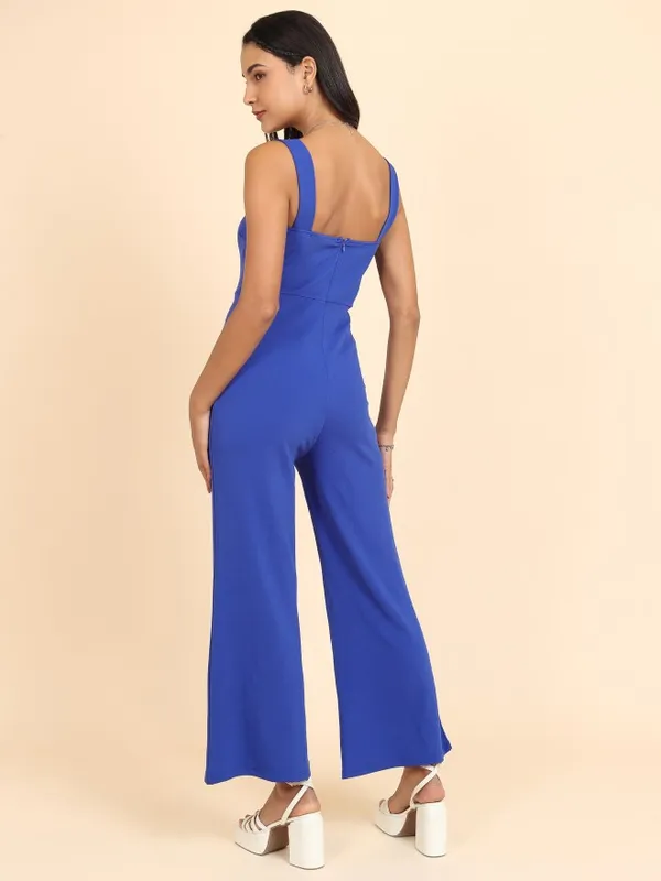  Tokyo Talkies Women Blue Solid Jumpsuits