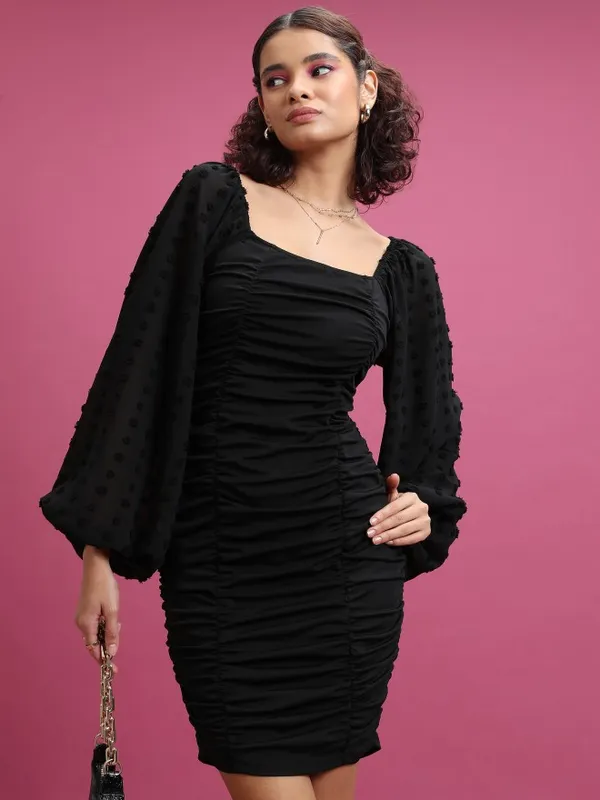  Tokyo Talkies Women Black Solid Bodycon Dresses