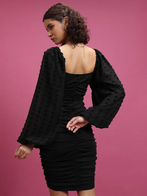  Tokyo Talkies Women Black Solid Bodycon Dresses