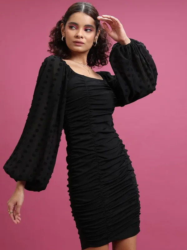  Tokyo Talkies Women Black Solid Bodycon Dresses