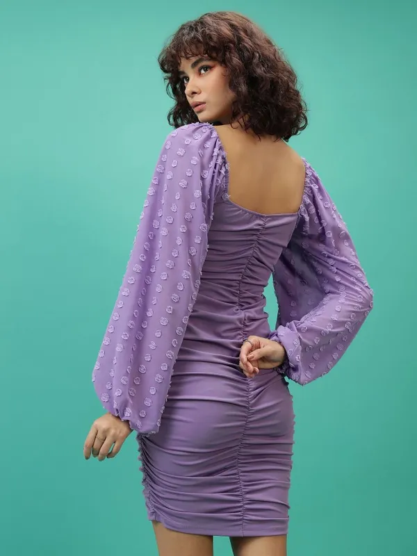  Tokyo Talkies Women Purple Solid Bodycon Dresses