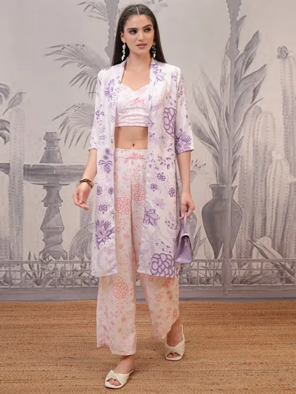  Vishudh Women Lavender Printed Shirt Dresses