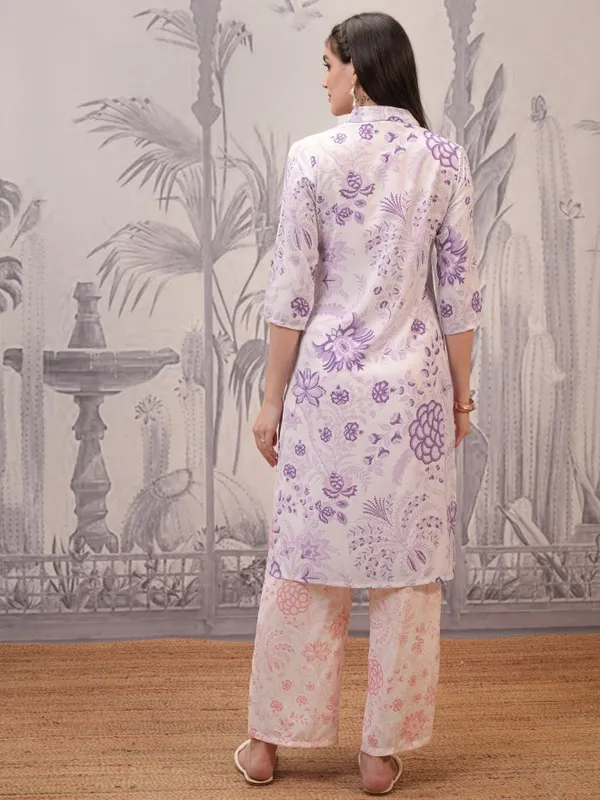  Vishudh Women Lavender Printed Shirt Dresses
