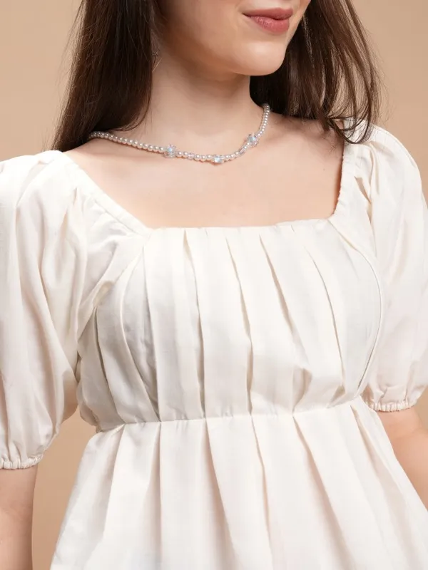 Solid Peplum Top