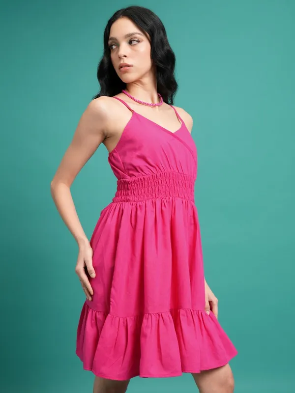 Solid A-Line Dress