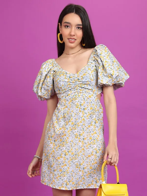 Printed A-Line Dress