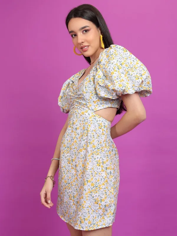 Printed A-Line Dress