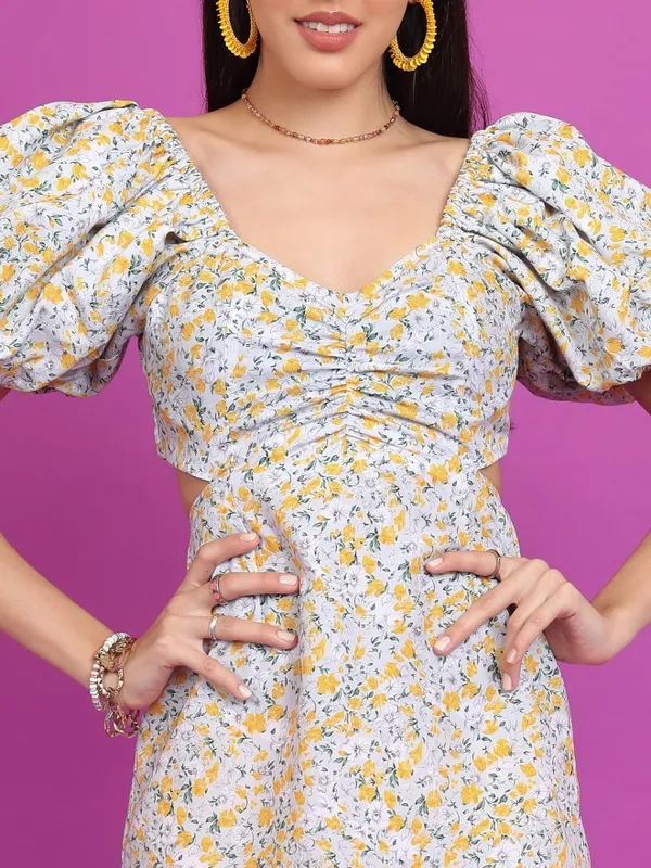 Printed A-Line Dress