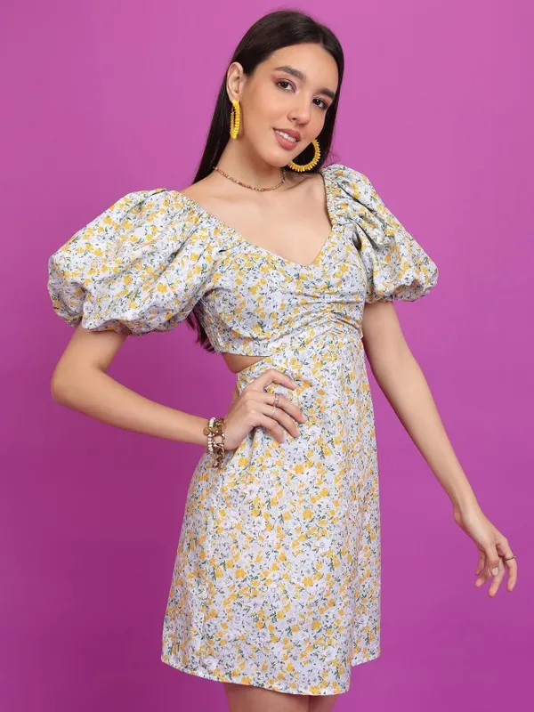 Printed A-Line Dress