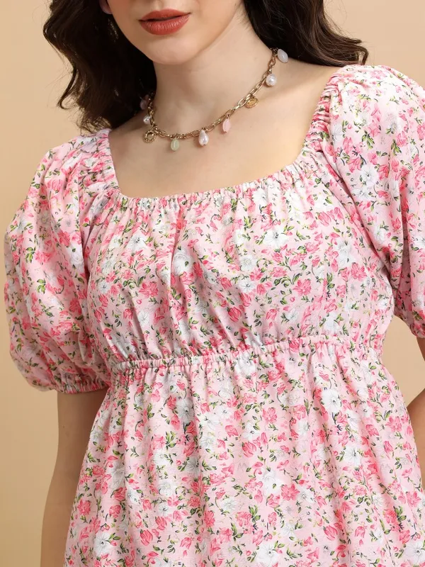 Printed Fit And Flare Dress