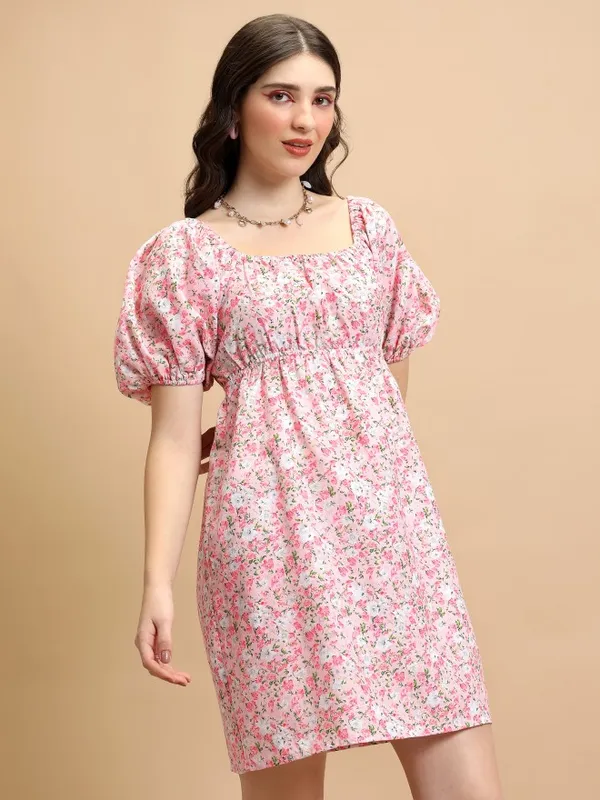 Printed Fit And Flare Dress