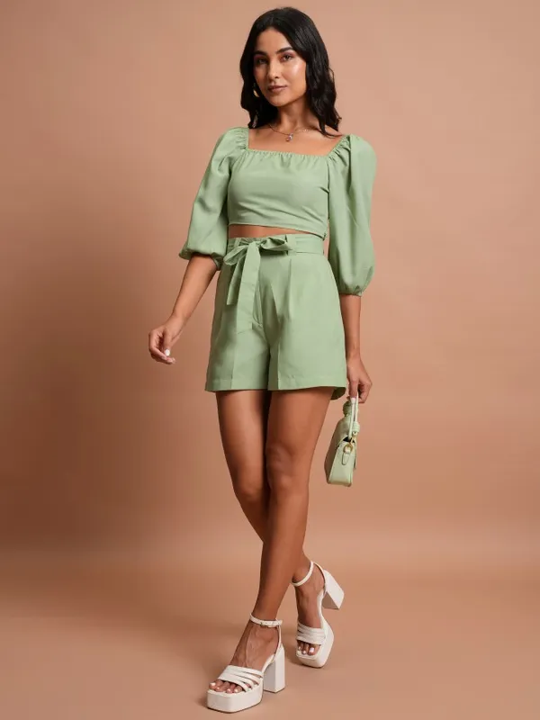  Tokyo Talkies Women Green Co-Ords