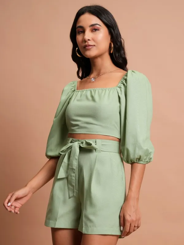  Tokyo Talkies Women Green Co-Ords