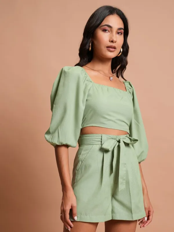  Tokyo Talkies Women Green Co-Ords