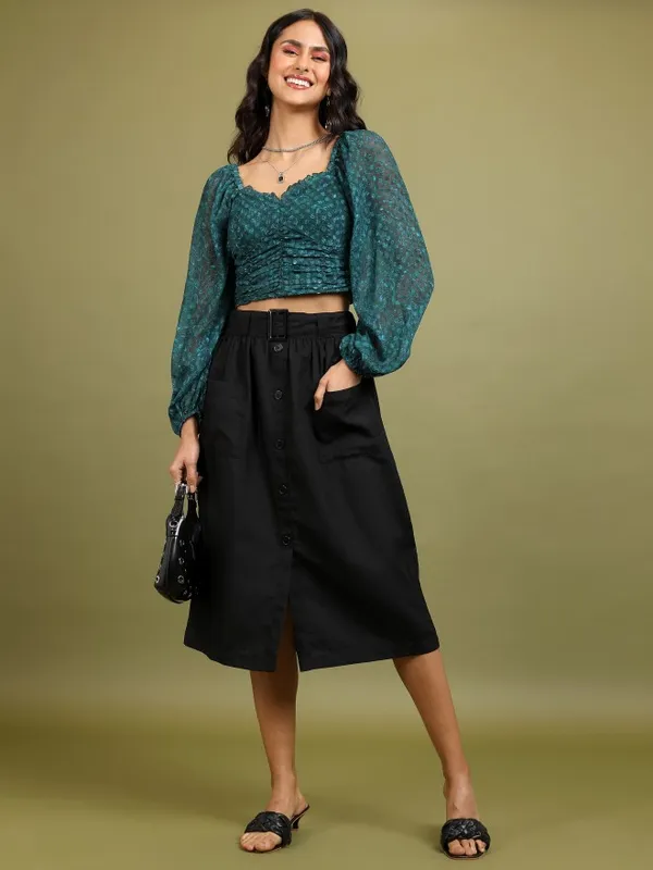 A-Line Midi Skirt