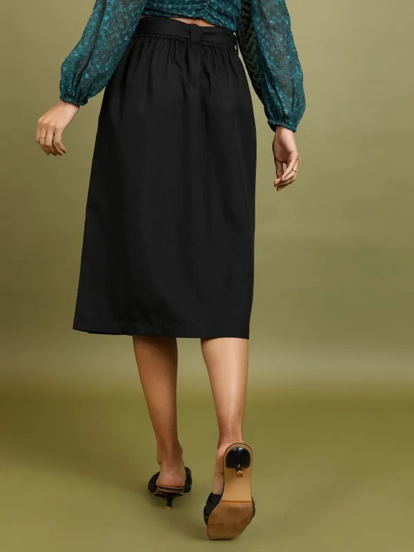 A-Line Midi Skirt