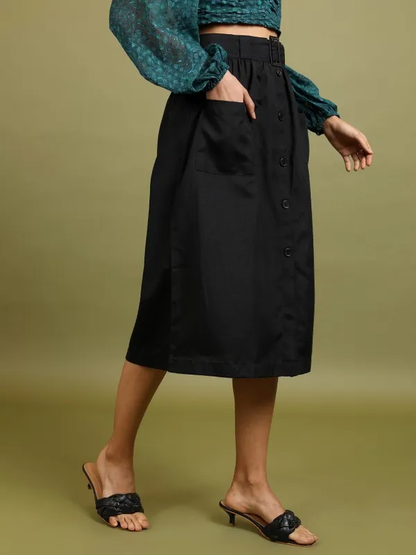A-Line Midi Skirt
