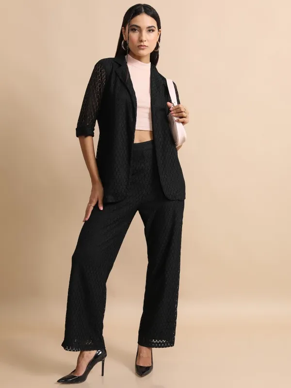 Women Coat With Trouser Co-Ords