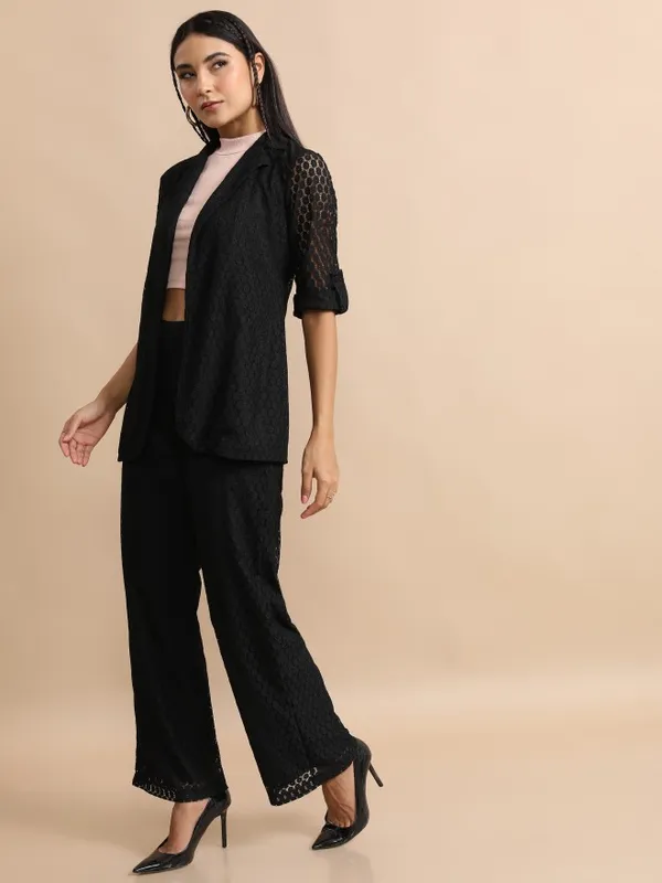 Women Coat With Trouser Co-Ords