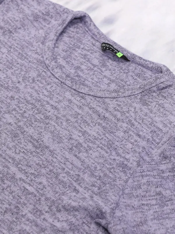  Tokyo Talkies Women Purple Round Neck Sweaters
