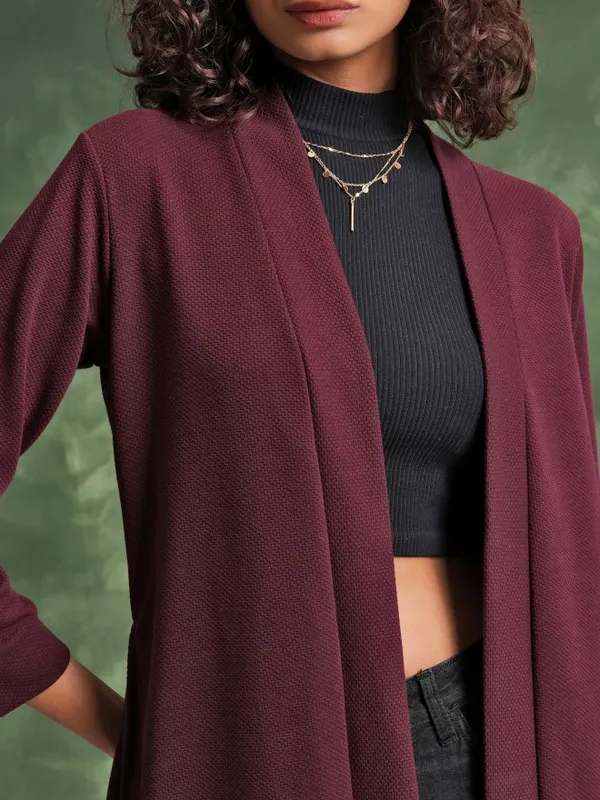 Women Solid Shrug