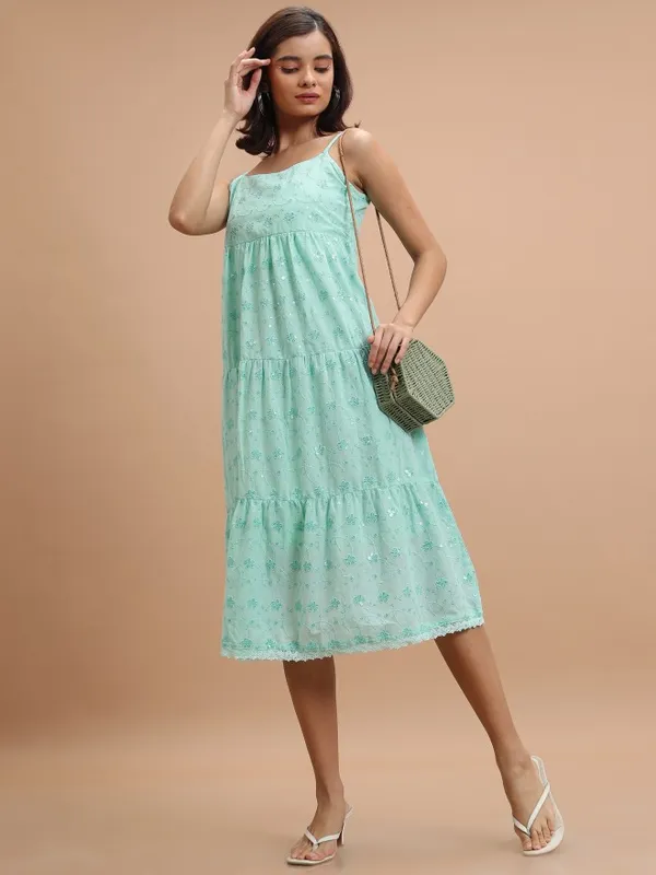 Self Design Fit & Flare Dress