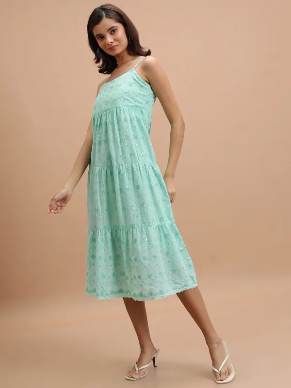 Self Design Fit & Flare Dress