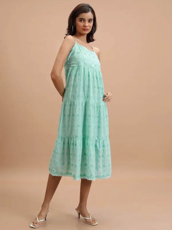 Self Design Fit & Flare Dress