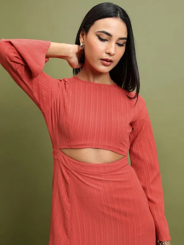  Tokyo Talkies Women Red Solid Maxi Dresses